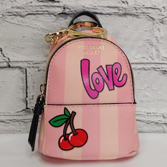 VICTORIA'S SECRET MICRO GRAFFITI BAG KEYCHAIN HEART CHARM LIMITED-EDITION - Picture 5 of 16